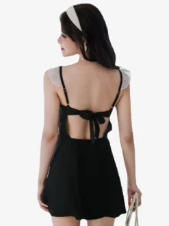 Sweet Lolita Outfits Pink Flowers Ruffles Sleeveless Pants Dress -AYA Cosplay Shop 202405291426017497458