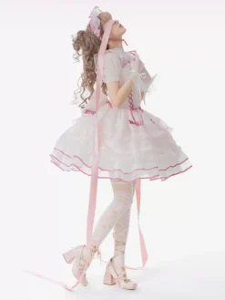 JSK Sweet Lolita Dress Sleeveless Sweet Hime Lolita Wedding Dress -AYA Cosplay Shop 202406051349081651289