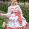 Sweet Lolita Dress Polyester Bows Bowknot Sweet Lolita Dress -AYA Cosplay Shop 202406121410089487746