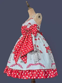 Sweet Lolita Dress Polyester Bows Bowknot Sweet Lolita Dress -AYA Cosplay Shop 20240612141013182230
