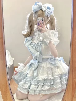 Sweet Lolita Dress Polyester Sleeveless Lolita Dress -AYA Cosplay Shop 20240614172736295409
