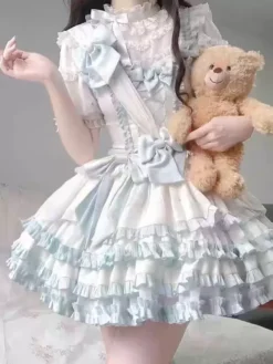 Sweet Lolita Dress Polyester Sleeveless Lolita Dress -AYA Cosplay Shop 202406141727369523631