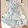 Sweet Lolita Dress Polyester Sleeveless Lolita Dress -AYA Cosplay Shop 202406141727382516743