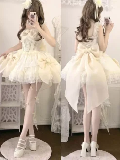 Sweet Lolita Dress Polyester Sleeveless Jumper Sweet Lolita Dress -AYA Cosplay Shop 202406141727407561021