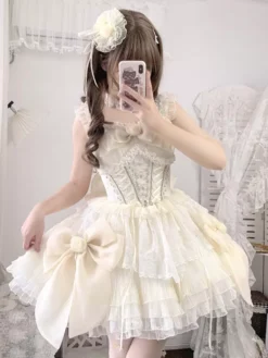 Sweet Lolita Dress Polyester Sleeveless Jumper Sweet Lolita Dress