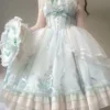Sweet Lolita Dress Polyester Sleeveless Sweet Jumper Lolita Dress -AYA Cosplay Shop 202406141728138979007