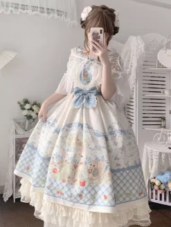 Sweet Lolita Dress Sleeveless Sweet Fairytale Lolita Dress -AYA Cosplay Shop 202406201701389436752