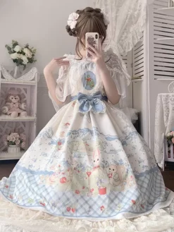 Sweet Lolita Dress Sleeveless Sweet Fairytale Lolita Dress -AYA Cosplay Shop 202406201701396636273