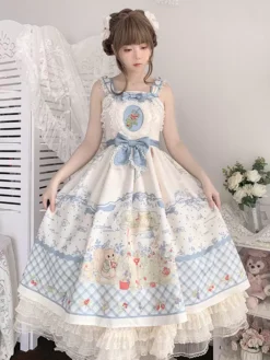 Sweet Lolita Dress Sleeveless Sweet Fairytale Lolita Dress -AYA Cosplay Shop 20240620170140315937