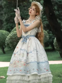 Sweet Lolita Dress Sleeveless Sweet Fairytale Lolita Dress -AYA Cosplay Shop 202406201701425086714