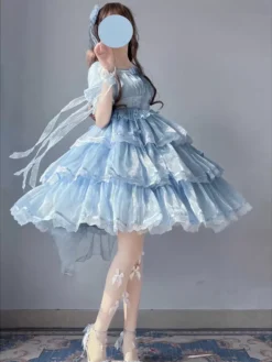 Sweet Lolita Dress Short Sleeves Sweet Fairytale Lolita Dress -AYA Cosplay Shop 202406211627538952733
