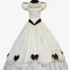 Ecru White Retro Costumes Women's Ruffles Bows Polyester Tunic Dress Retro Marie Antoinette Costume Masquerade Ball Gown