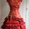 Classic Red Satin Qi Lolita Dress Sleevesless Plum Blossom Printed Ruffles -AYA Cosplay Shop 2556aaec 0379 4d8a bfb1 11da7e4411d0