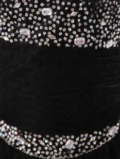 Flower Girl Dresses Black One Shoulder Junior Bridesmaid Rhinestone Beaded Kids Pageant Dress -AYA Cosplay Shop 273fc633 5128 4fd0 b61d 28b158545907
