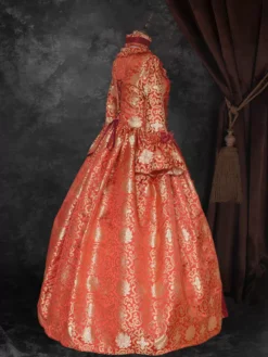 Ture Red Retro Costumes Lace Up Satin Fabric Floral Print Dress Girl's Gothic Marie Antoinette Costume Set Vintage Clothing -AYA Cosplay Shop 2a7431610e1241768442cdf1ca8cfaf9