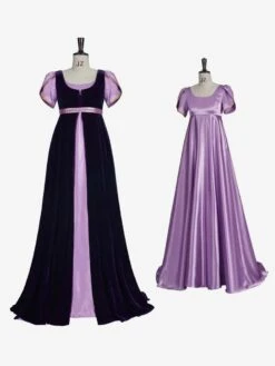 Purple Retro Costumes Polyester Dress Women's Vintage Shift Marie Antoinette Costume 18th Century Costume
