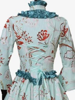 Victorian Dress Costume Women's Light Sky Blue Rococo Retro Floral Print Marie Antoinette Victorian Era Style With Choker Vintage Clothing -AYA Cosplay Shop 2b657503 c364 436e 85c7 85fe5ee7d599