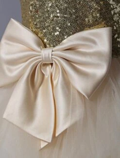 Thin Straps Gold Sequin Champagne Tulle Ruffle Flower Girl Dress -AYA Cosplay Shop 33b9a850 a3c0 4960 9fb5 bd92dce6399c