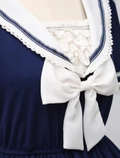 Sweet Lolita Dress Sailor Style Girl Asibuto Penta OP Lolita One Piece Dress  -AYA Cosplay Shop 346fc029 1e6b 4daa 92f3 a98c3c09aeea