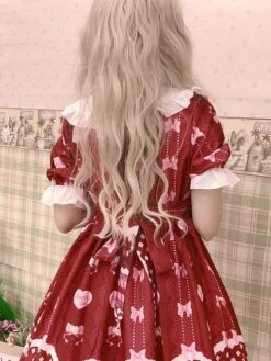 Sweet Lolita OP Dress Printed Red Bows Ruffles Lolita One Piece Dresses -AYA Cosplay Shop 35dc8d53 8b70 4832 8cb3 e68ac62fa9f7