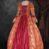 Ture Red Retro Costumes Lace Up Satin Fabric Floral Print Dress Girl's Gothic Marie Antoinette Costume Set Vintage Clothing -AYA Cosplay Shop 371128d37fcc408da6e34f1ae55694d1