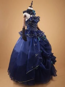 Dark Navy Retro Costume Vintage Ruffle Beaded Ball Gown Dress Costume -AYA Cosplay Shop 3994ba38 e0bf 4f17 af35 b72aba019f9c