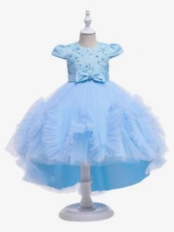 Kids Dress Princess Party Dress Pearls Short Sleeves 5 Colors Flower Girl Dress -AYA Cosplay Shop 3ae06fdb 869b 4502 8067 9619b143ae70