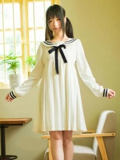 Lolita Sailor One Peice Dress Long Sleeve Spring Summer Dress -AYA Cosplay Shop 3cb13a1d 81c1 4efa 8517 f31fc7b353f9