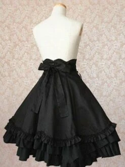 Gothic Lolita Dress SK Military Style Black Ruffles Cotton High Waist Lolita Skirts -AYA Cosplay Shop 3e147c52 a3c4 4fcb 8e8d ab16ef0c2e33