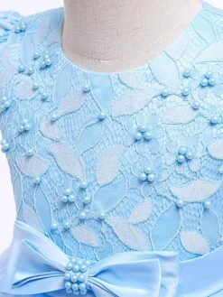 Kids Dress Princess Party Dress Pearls Short Sleeves 5 Colors Flower Girl Dress -AYA Cosplay Shop 40909d01 c02b 4aa2 8b23 e92e5e6517ea