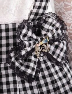 Sweet Lolita Dress SK Check Bow Lolita Suspender Skirt -AYA Cosplay Shop 44359890 4dbb 4250 87a7 9b9ca36a11ec