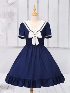 Sweet Lolita Dress Sailor Style Girl Asibuto Penta OP Lolita One Piece Dress  -AYA Cosplay Shop 455a92ec cd53 4026 bbfc 1487312416d3