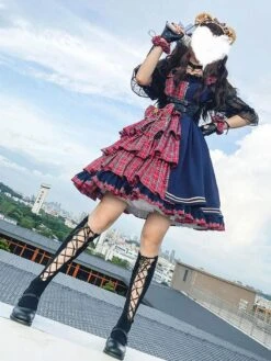Idol Declaration Lolita JSK Dress Two Tone Plaid Lolita Jumper Skirts -AYA Cosplay Shop 45edd30d c1db 49a2 821b 366aa16dff93