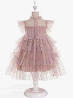 Kids Dress Ruffles Sleeveless Glitter Summer Pink Flower Girl Dress -AYA Cosplay Shop 46288460 3e23 4a7b a9b0 3836c51672b7