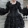Gothic Lolita Dress OP Black Short Sleeve Sleeve Lolita Dress With Arm Cover -AYA Cosplay Shop 46d84043 13d1 4b14 9e6e be8c7a71b50f