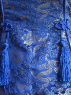 Classic Blue Qi Lolita Dress Sleevesless Lace Up Printed Satin -AYA Cosplay Shop 49594707 2975 4cad b14c 05c1082d9856