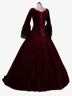Burgundy Retro Costumes Women's Marie Antoinette Costume Lace Lace Polyester Tunic Dress Retro Masquerade Ball Gown -AYA Cosplay Shop 4c72c698 80ec 4249 a261 d1bbb45e8148