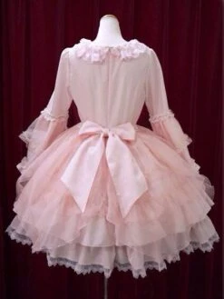 Sweet Lolita Dress OP Pink Bow Hime Sleeve Ball Gown Lolita One Piece Dress  -AYA Cosplay Shop 4d1917aa c094 44bb be58 af8ae643c076