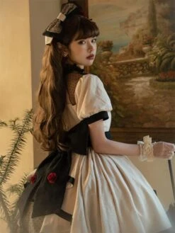 Sweet Lolita Dress Cotton Short Sleeves Jumper Sweet Lolita Dress -AYA Cosplay Shop 4d5ba90335674eb6b4d3126df59ea93e