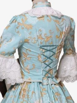 Victorian Dress Costume Women's Light Sky Blue Rococo Retro Floral Print Marie Antoinette Victorian Era Style Vintage Clothing -AYA Cosplay Shop 4e20054f ff92 4e8b 8567 b1718e075f57