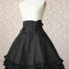 Gothic Lolita Dress SK Military Style Black Ruffles Cotton High Waist Lolita Skirts -AYA Cosplay Shop 4e620e2c 3b7e 4321 9b3c e73dea2b6154