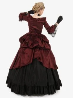 Burgundy Retro Costumes Lace Polyester Dress Women's Retro Tunic Marie Antoinette Costume Party Prom Dress -AYA Cosplay Shop 579b109c b197 4197 9ccf cb1b117baf78