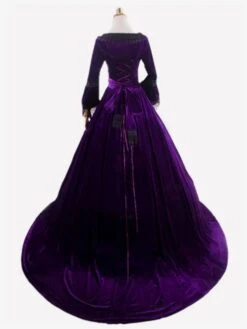 Burgundy Retro Costumes Lace Polyester Lace Dress Marie Antoinette Costume Women's Retro Tunic Vintage Clothing -AYA Cosplay Shop 5864e4d1 2f75 4564 88e0 91cf815ddbb4