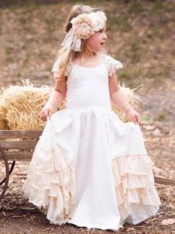Flower Girl Dresses Cotton Ruffles Tiered Kids Social Party Dress -AYA Cosplay Shop 586bb7d4 cfe4 47ca a99e 703ab622122d