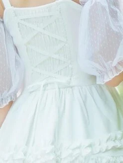 Lolitashow Sweet Lolita Dress Lace Ruffle Chiffon Lolita Jumper Skirt -AYA Cosplay Shop 5d14bd90 073f 4dc9 9750 1d8e1ac44353
