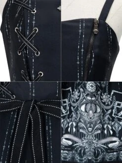 Gothic Lolita OP Dress 2-Piece Set Sleeveless Polyester JSK Dark Lolita Jumper Skirt Outfit -AYA Cosplay Shop 605c70d8 b966 4ae6 94d7 cf72b93599a3
