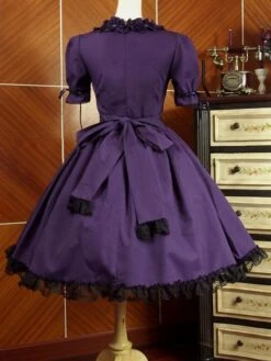 Gothic Lolita OP One Piece Dress Square Neck Bell Sleeve Purple Lolita Dress -AYA Cosplay Shop 6973891d 876d 41c9 abbd 94056d1ab614