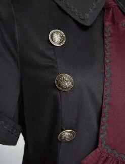 Gothic Lolita Dress OP Military Style Ruffle Bowtie Button Lace Up Burgundy Lolita One Piece Dress -AYA Cosplay Shop 6a1c787d b4b4 4775 9b3f 0f5ef17d78d3