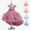 Kids Dress Princess Party Dress Pearls Short Sleeves 5 Colors Flower Girl Dress -AYA Cosplay Shop 6d0edeb3 482f 40bb 8291 d7d0652c5e9e