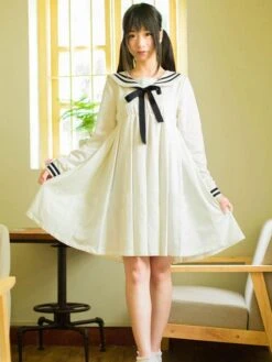 Lolita Sailor One Peice Dress Long Sleeve Spring Summer Dress -AYA Cosplay Shop 6f861121 400a 43d8 a32b 2968d80c468f